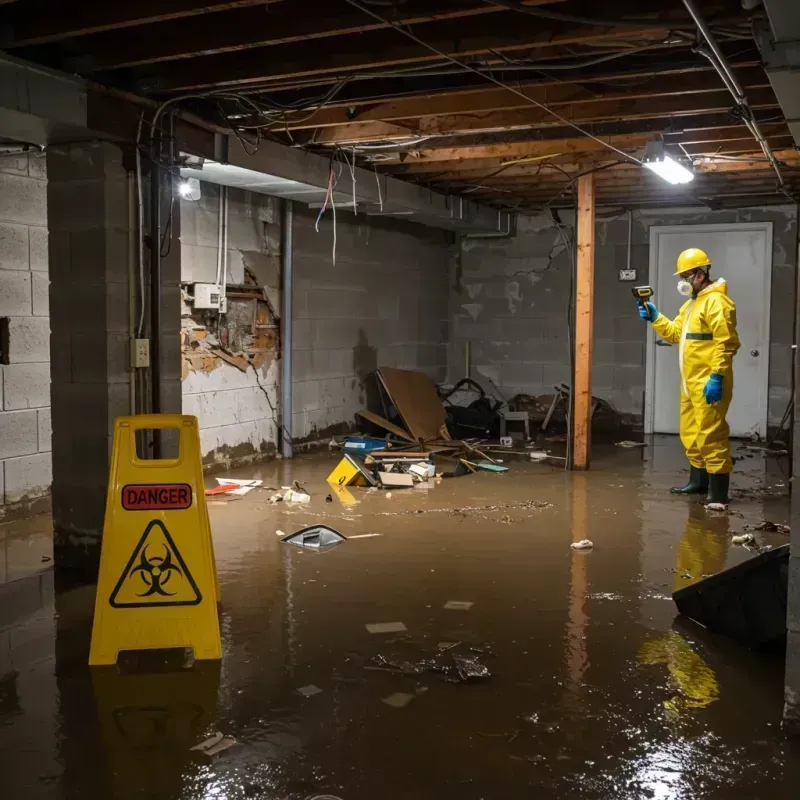 Flooded Basement Electrical Hazard in Rosebud, SD Property